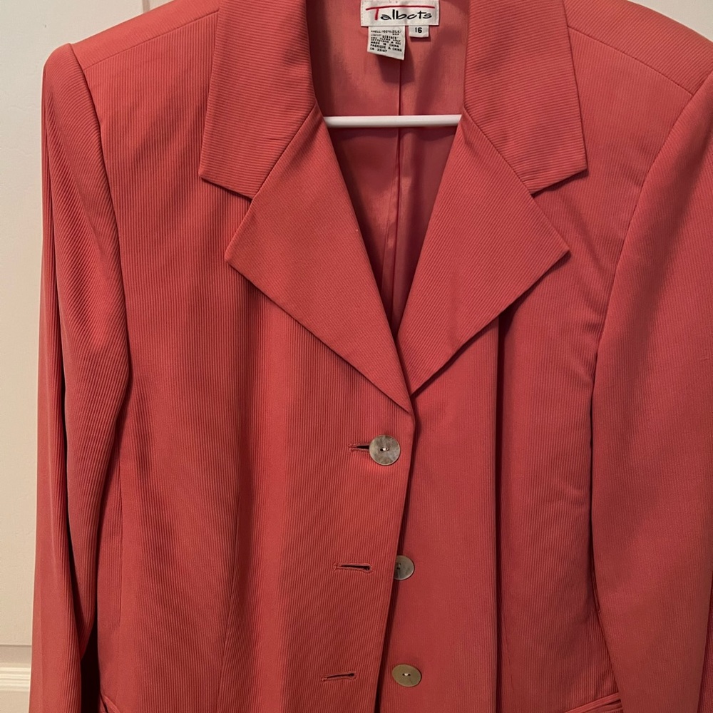 Talbots Silk Pantsuit - melon